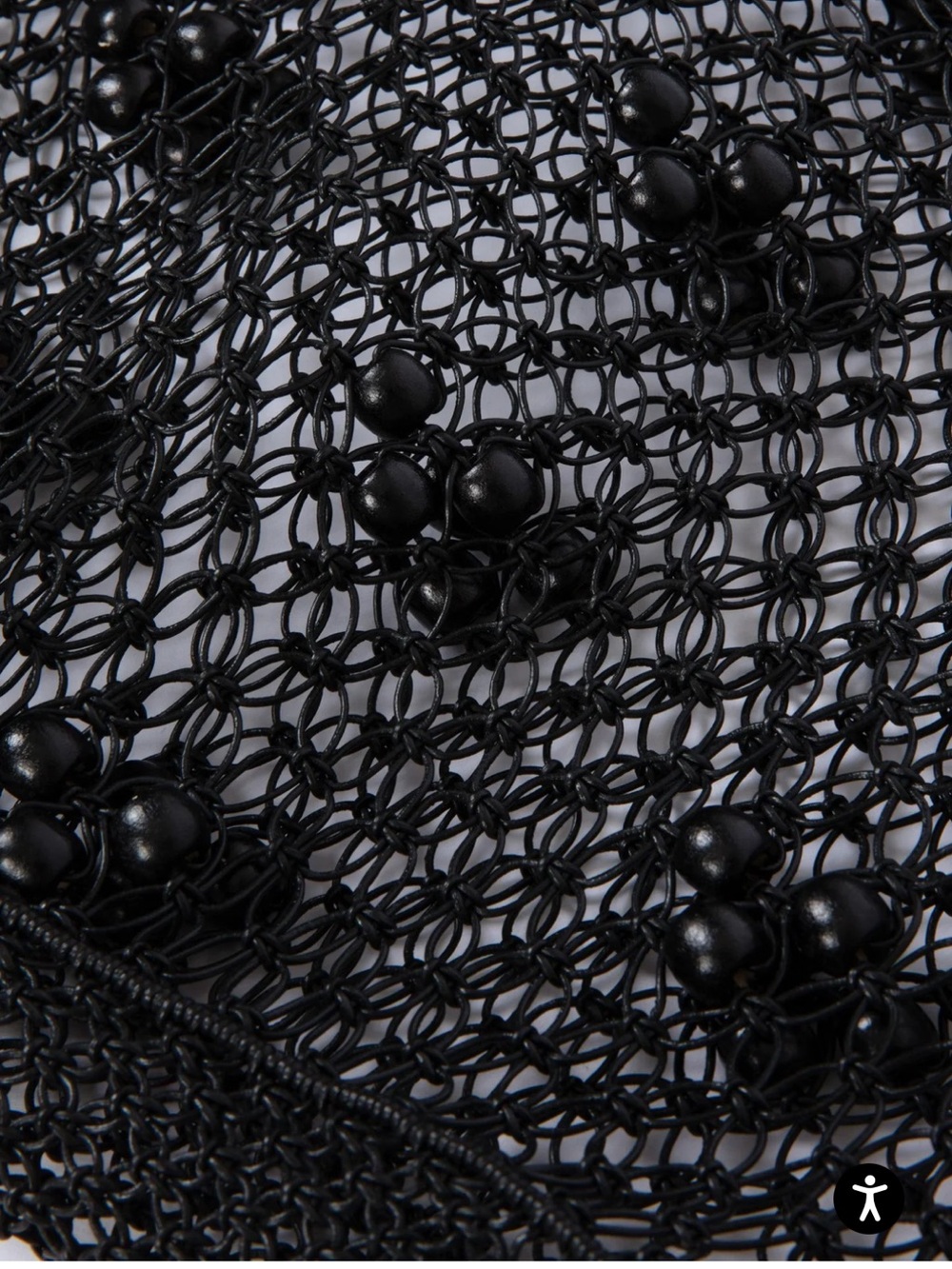 Rachel Comey Black Crochet Shoulder Bag - Picture 5 of 6